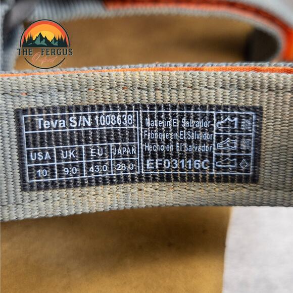 Teva Original Universal Backpack Strappy Outdoor Sandals Gray Women's Size 10 - Picture 8 of 10